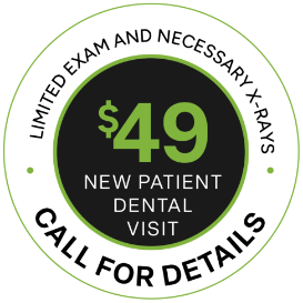 $49 New Patient Special stamp